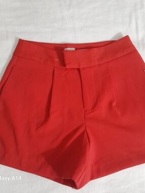 a new day Red High-Waist Pleated Shorts